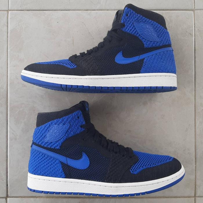 Air jordan 1 high flyknit royal 100% Authentic Sneakers
