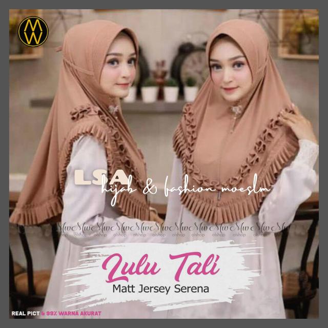 Jilbab Instan Murah Model Rempel Tali / Jilbab Instan Model Bergo Tali