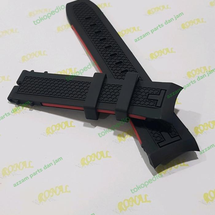 TALI JAM |STRAP RUBBER TISSOT T SPORT PRS 516 EXTREME CRONO LIST MERAH