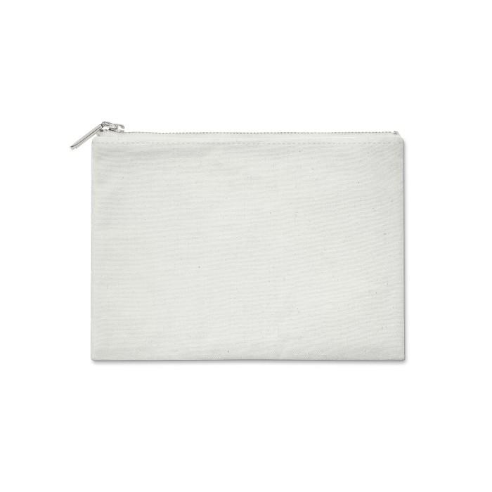 Pouch Zipper Kanvas Premium Besar Polos - Dompet Resleting Canvas