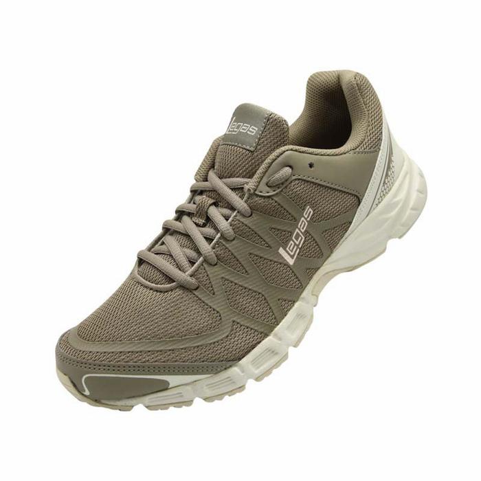 sepatu league legas pria evo running shoes coklat original promo
