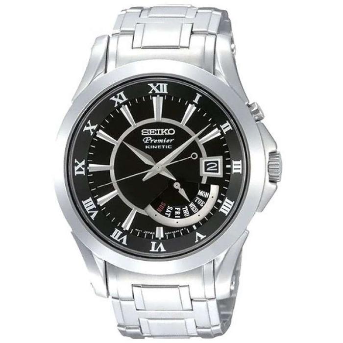 New Jam Tangan Seiko Kinetic Pria SRN003P1 Original Bergaransi 1 Tahun