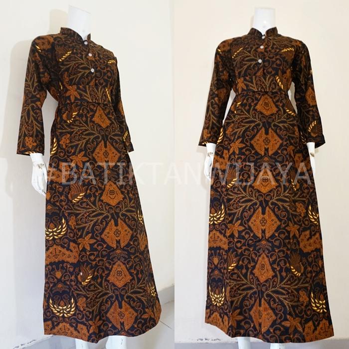 Gamis Batik Wanita Terbaru Bisa Untuk Seragam Ibu-ibu Motif Jogja
