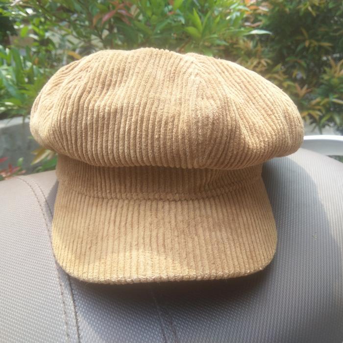 Topi Cap Hat Newsboy Classic Brown Coklat Tua Thrift Second