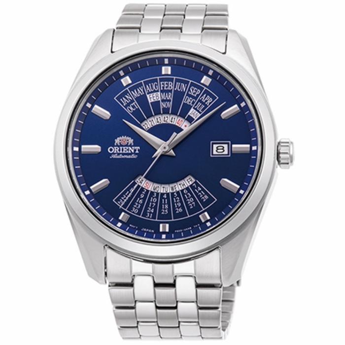 Jam Tangan Pria Orient RA-BA0003L10B Multi Year Calendar Automatic Blue Dial Stainless Steel RA-BA00