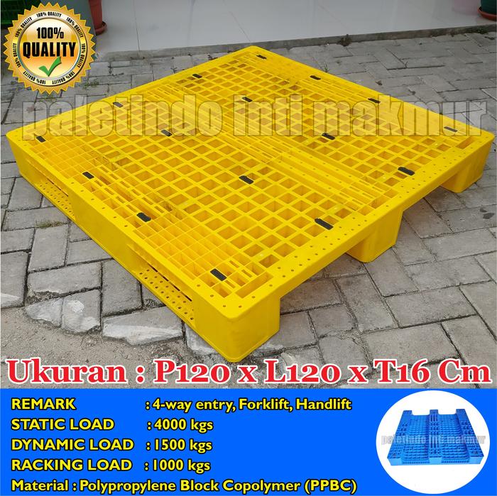 Palet Plastik 120 x 120 x 16 Cm - Berlubang Kirim KARGO