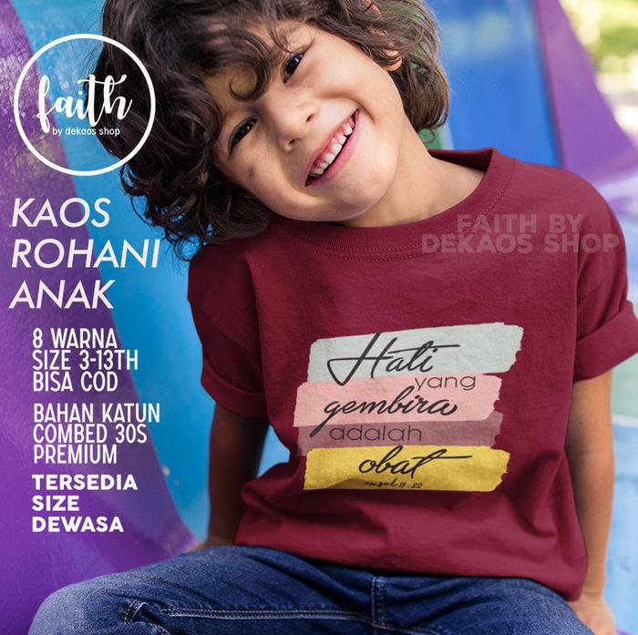 KAOS ROHANI KRISTEN ANAK / BAJU ROHANI KRISTEN ANAK / DEKAOS 1132KIDS