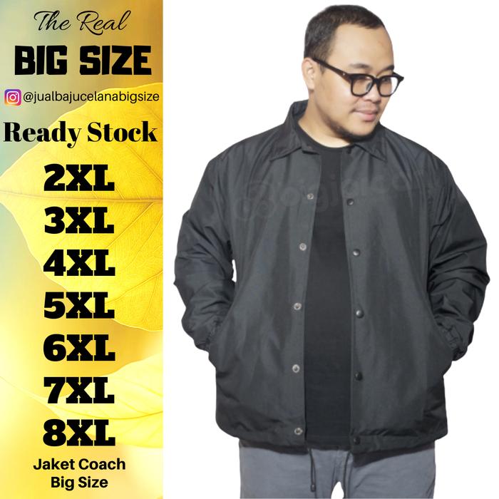 Jaket coach JUMBO 4XL 5XL 6XL 7XL 8XL jaket Pria Besar