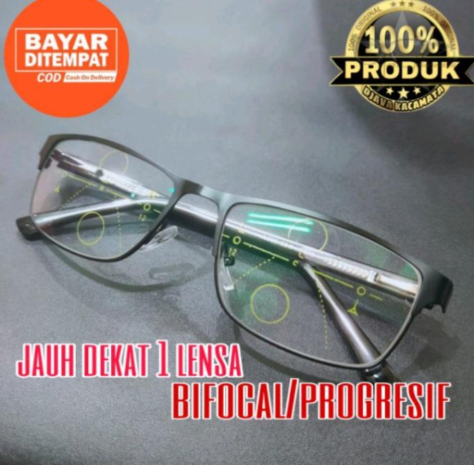 Kacamata Baca progresif 2 Fungsi/Progresif Plus Kacamata Plus