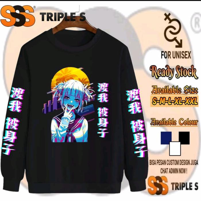 CREWNECK SWEATER ANIME MY HERO ACADEMIA HIMIKO TOGA SWEATER KARAKTER
