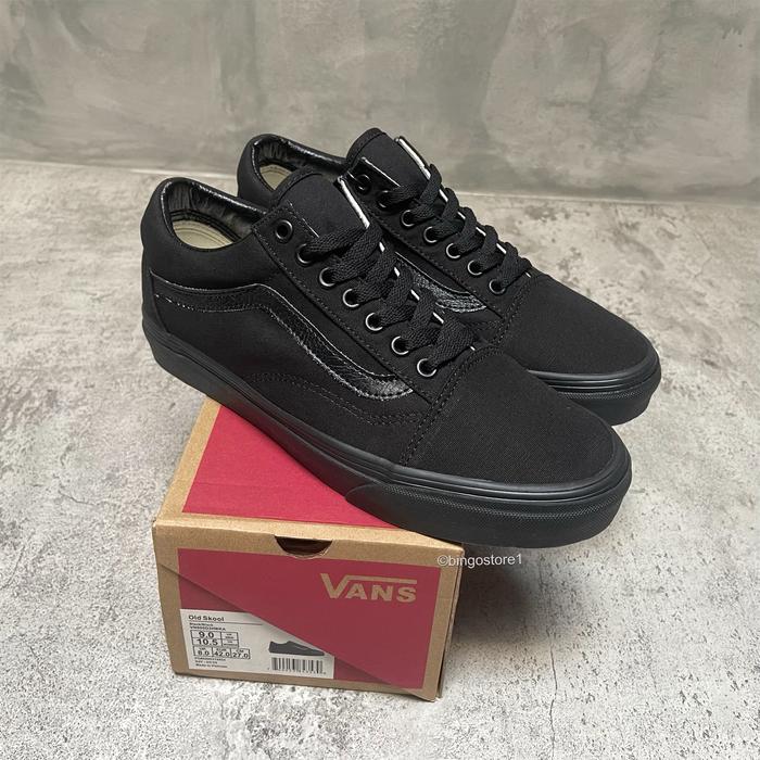 VANS OLDSKOOL CLASSIC ALL BLACK ORIGINAL - VANS OLDSKOOL