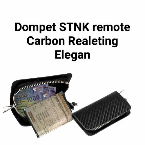 Dompet Kunci Remot STNK mobil Motor bentuk Remot PCX motif carbon eleg