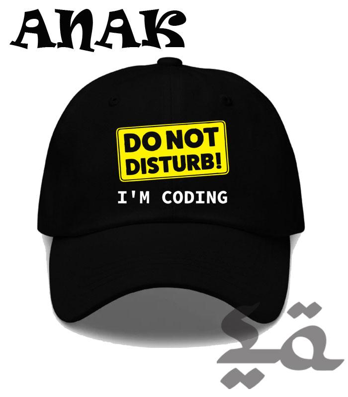Topi Anak baseball caps unisex do not disturb i'm coding