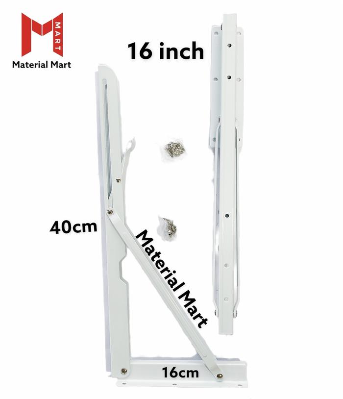 Siku Rak Lipat 16 Inch | Folding Bracket 16" | Siku L Lipat Murah
