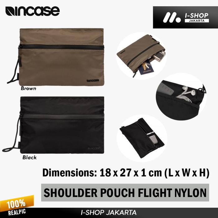 Tas Bag Mini Selempang INCASE SHOULDER POUCH Flight Leather Kulit Tali