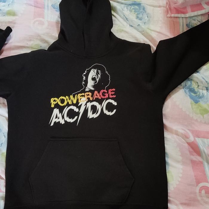 hoodie trifthing band AC/DC OFFICIAL second warnaa pekat