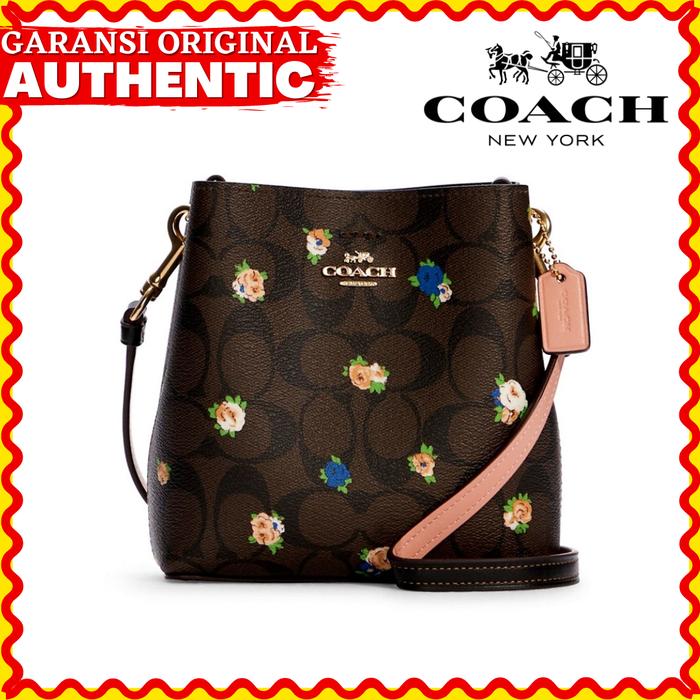 Tas Coach Mini Town Bucket Bag In Signature Original Branded