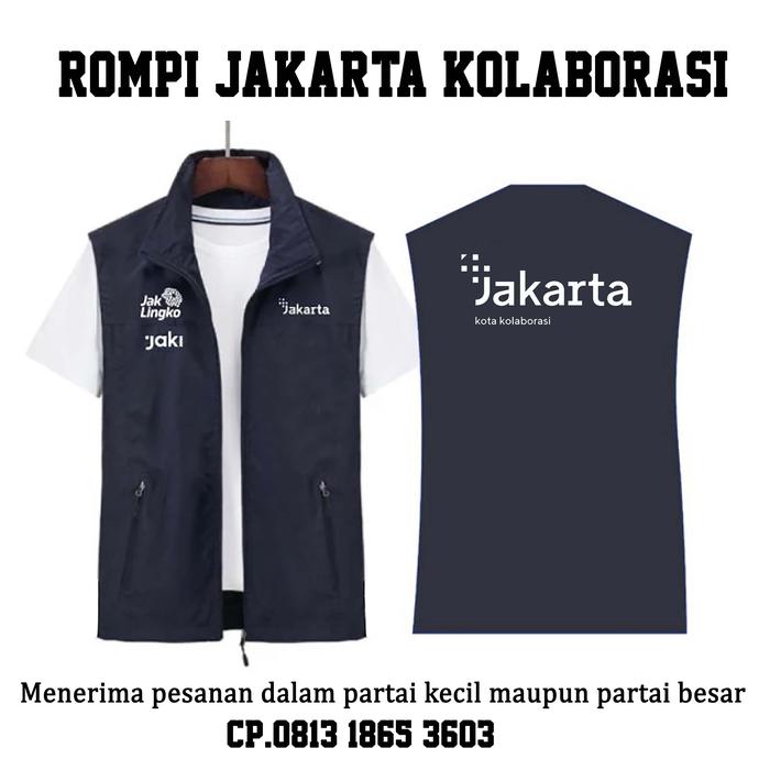 Rompi / Vest Jakarta Kota Kolaborasi warna biru dongker/navy