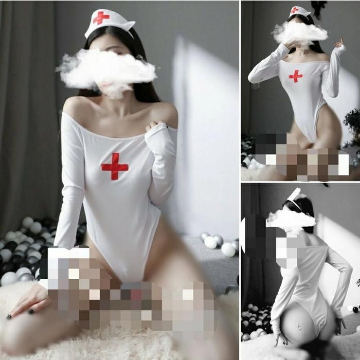 SEXY LINGERI KOSTUM MURAH SUSTER A0758WE TANPA STOCKING