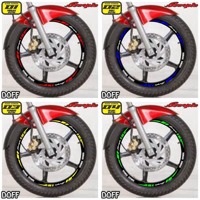 Sticker List Cutting Velg Yamaha Scorpio Variasi AR 01 Doff