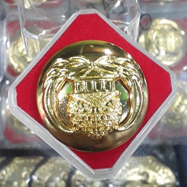 Pin korpri bulat cembung magnet bahan kuningan asli kwalitas premium