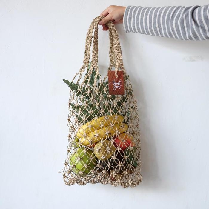 Dekayu Tas Rajut Anyam / Tas Belanja Sigres / Tas Seagrass Serbaguna