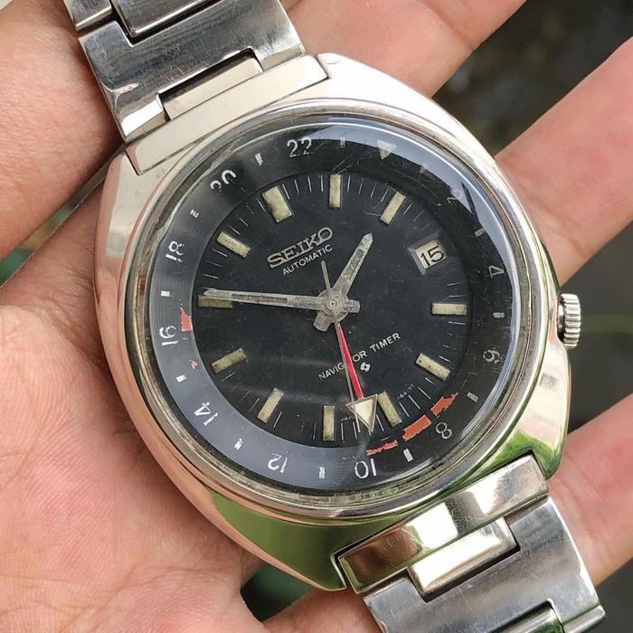 JAM TANGAN SEIKO AUTOMATIC NAVIGATOR TIMER 6117