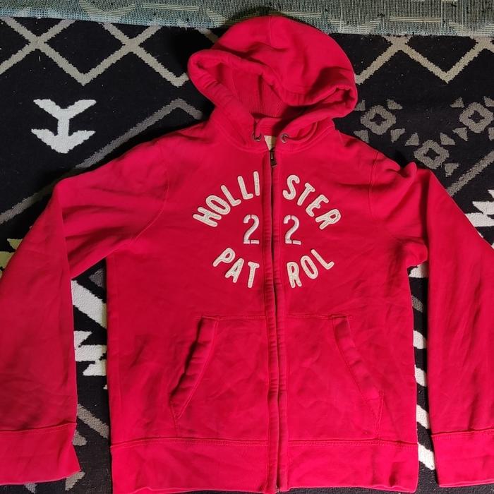 Hoodie Zipper Hollister Patrol 22 Original Red Edition Second