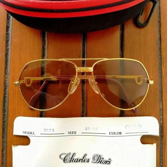 Vintage Sunglasses Aviator 80s Brand: CHARLES DIOR'S PARIS