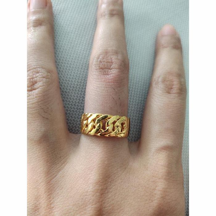 Cincin Tambang Lapis Emas 24k Asli