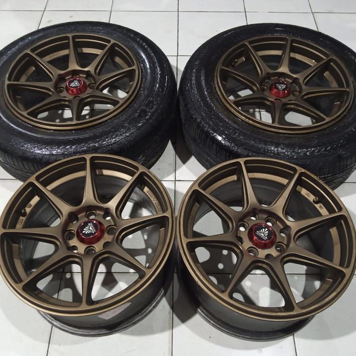 velg racing xxr r15x78 h4x100-4x114 ban 2 bonus layak pakai aja