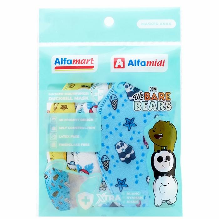 Alfamart Mask We Bare Bears Kids 3 s / Masker Anak