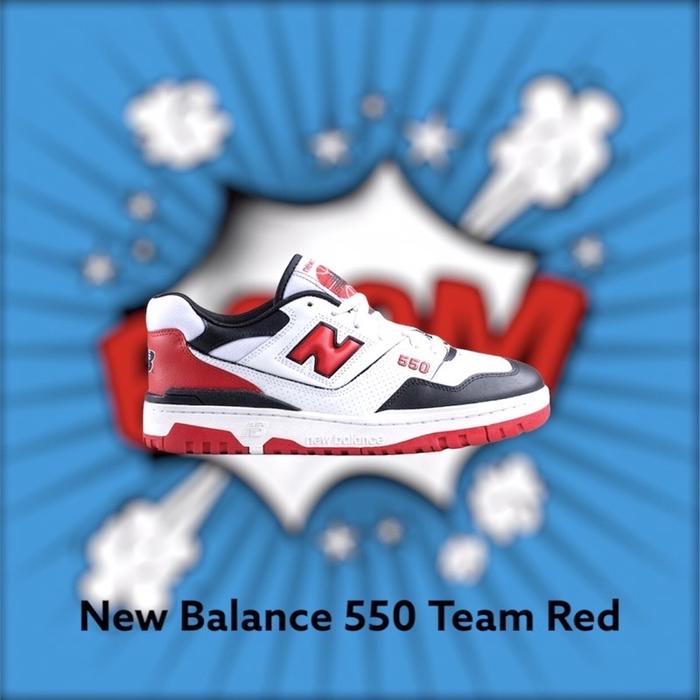 Nb 550 New Balance 550 Team Red ORIGINAL