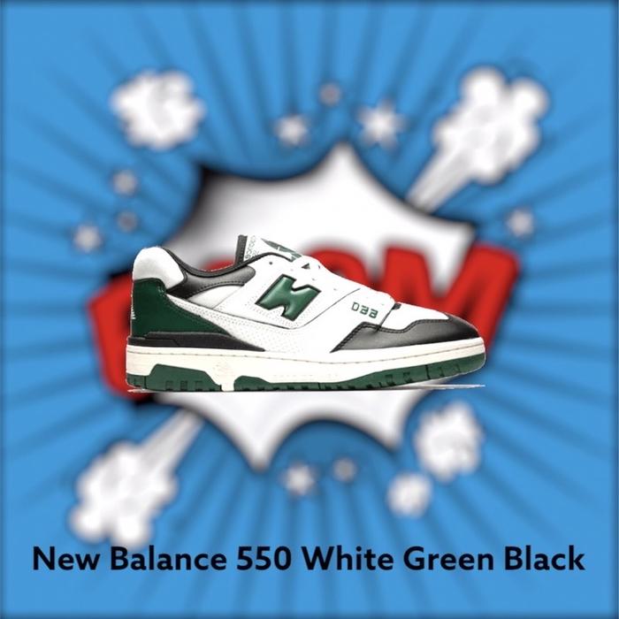 Nb 550 New Balance 550 White Green Black ORIGINAL