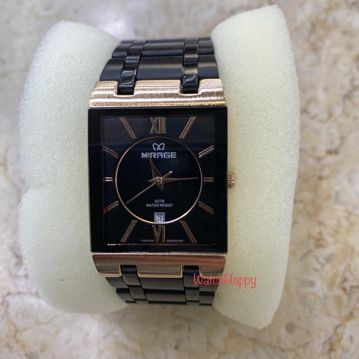 WatchHappy Mirage 7908 Unisex Black Rose Gold Original