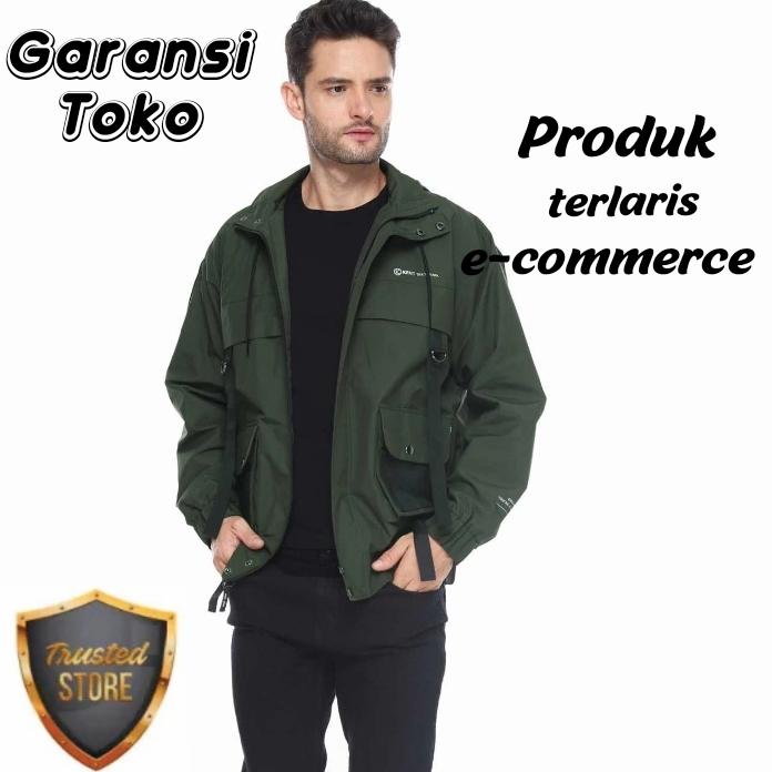 Kent Jaket Outdoor Parka Cougle Original Hijau Army