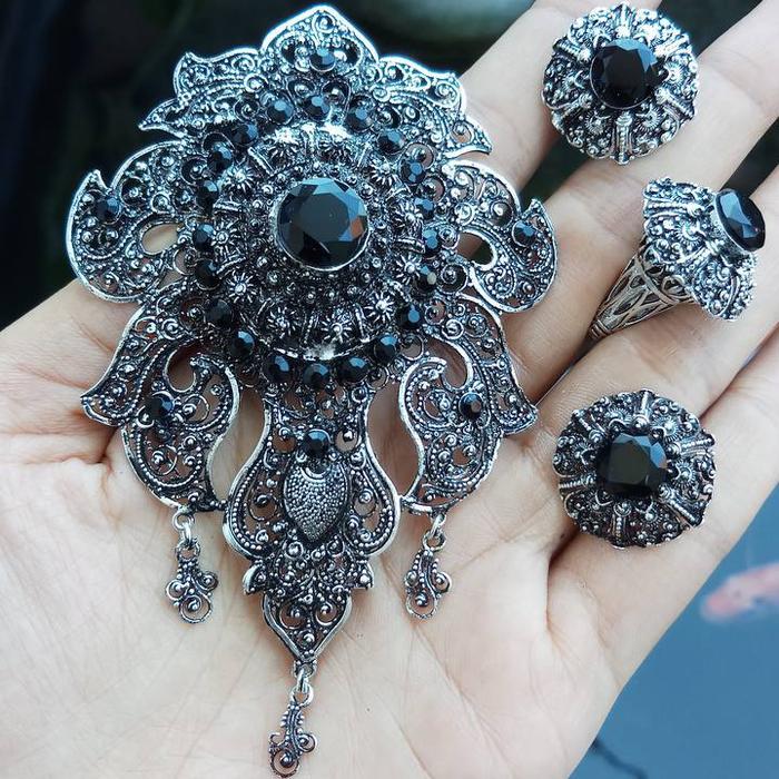 SET BROS ALPAKA AKSESORIS KEBAYA BALI GA 628