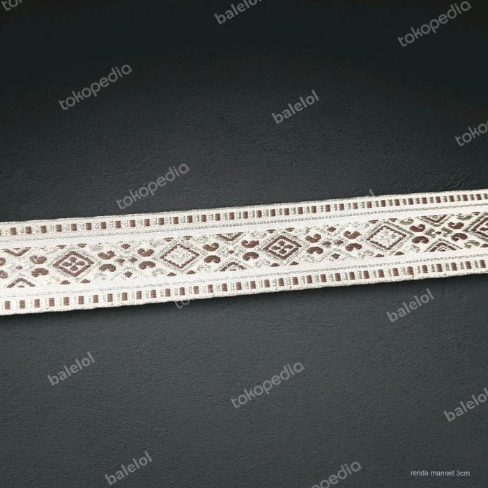 renda manset tangan, kerudung syari 3cm