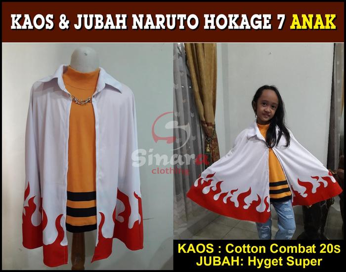 Set Jubah Naruto Hokage 7 - kostum anak 6 -12 th