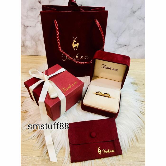 FULL SET FRANK N CO wedding ring box new authntic
