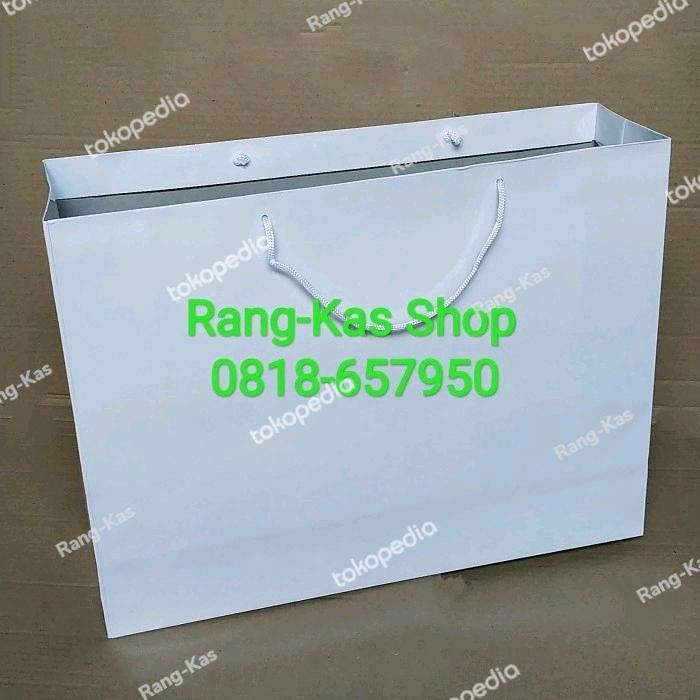 Paper bag POLOS Landscape PUTIH JUMBO karton Duplex Ecer