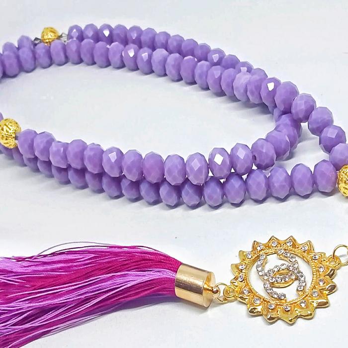 TASBIH MEWAH • CRYSTAL LAVENDER CZECH ORIGINAL /99/10MM