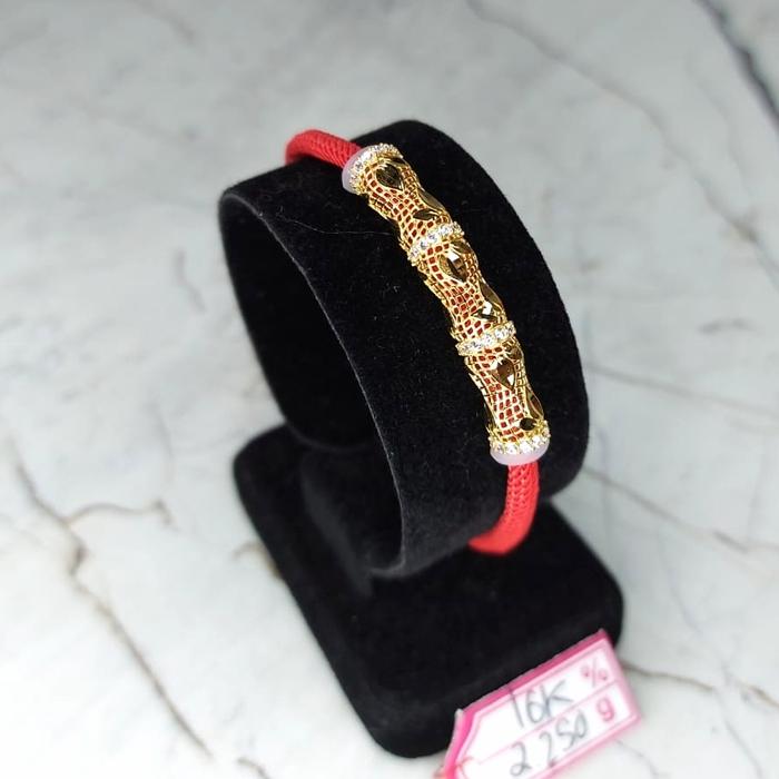 DDGL235 Gelang Tali Merah Charm Batik Leaf UBS Venus Gold 2.250gr 700