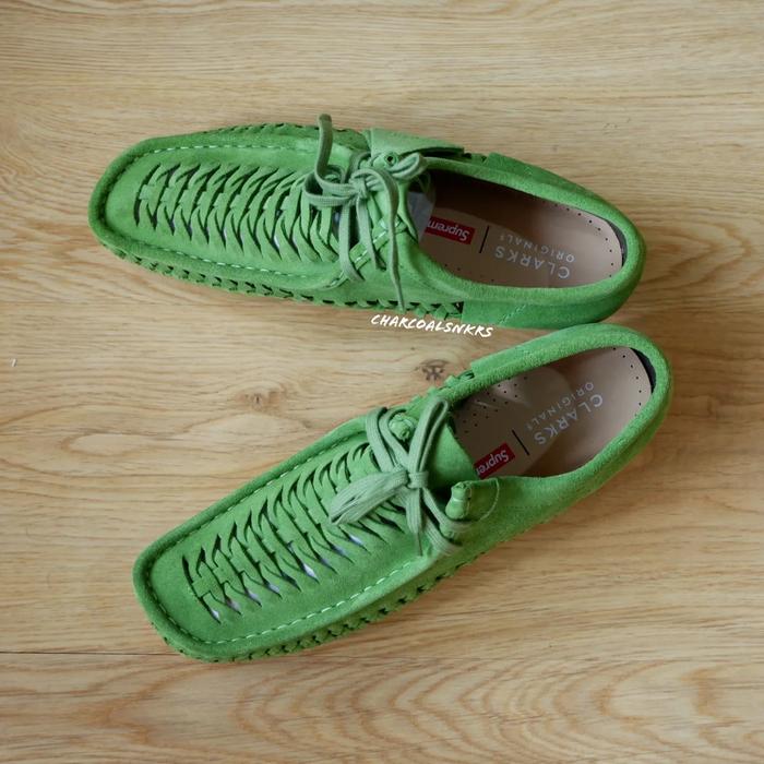 Supreme x Clarks Woven Wallabee "Green"