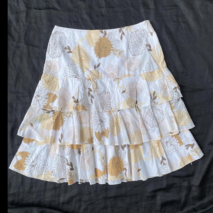 Preloved Summer Mini Skirt | Rok Esprit Floral Cotton