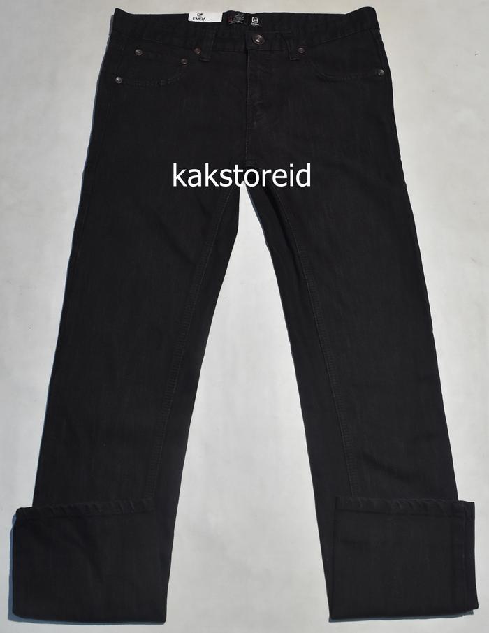 Celana Panjang Pria EMBA Jeans Hitam Modern Fit CJE 14 ORIGINAL & REA