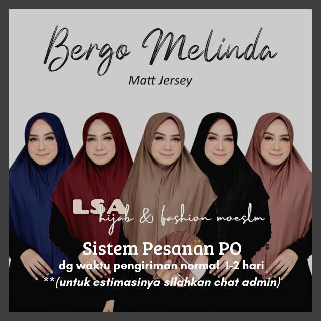 Hijab Instan Lubang Telinga Masker Terbaru Bahan Jersey Bergo Melinda