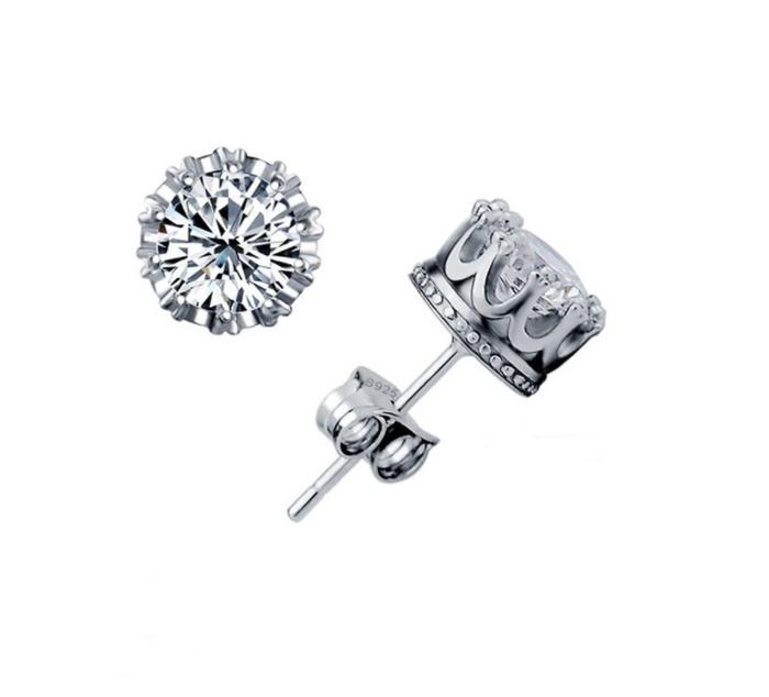 Subang Perak Mahkota - Anting Mini Mata Satu - Earrings Silver S925