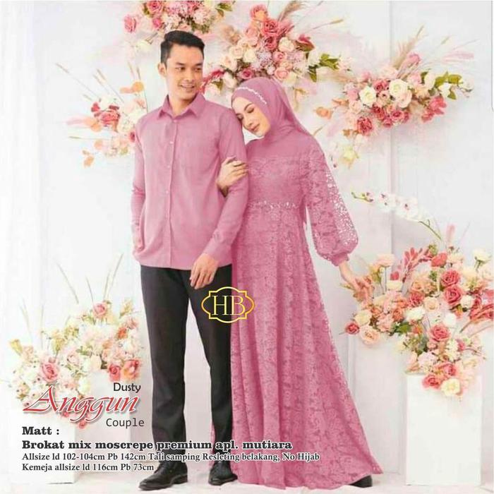 COUPLE GAMIS BRUKAT,COUPLE BAJU KONDANGAN ELEGAN KEKINIAN