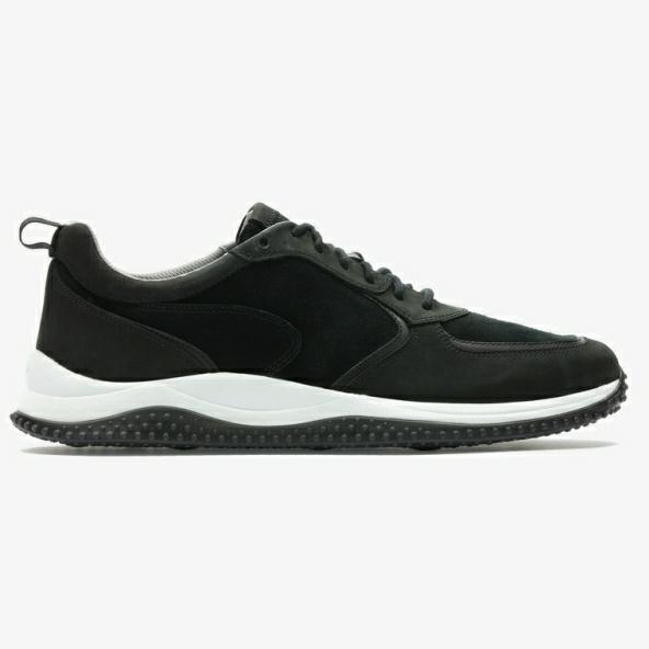 Sepatu sneakers pria CLARKS Puxton Run - Black Combi Original